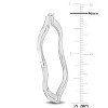 EVERLY JEWELRY | Sterling Silver 46x2.5 MM Wave Hoop Earrings - 3 of 4
