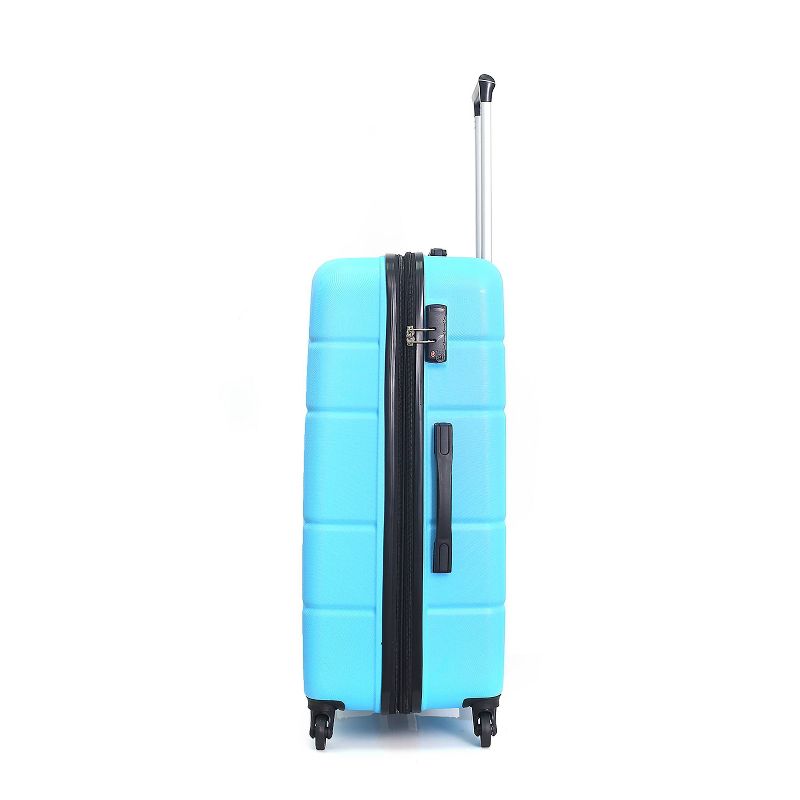 DUKAP Rodez Lightweight Hardside Medium Checked Spinner Suitcase - Light Blue, 4 of 13