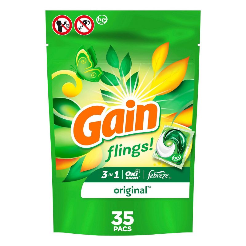 Gain flings! Laundry Detergent Pacs - Original, 1 of 13