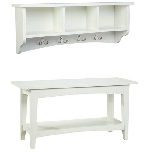 Coat hook and storage best sale bench set