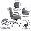 Alamont Mid Back Metal Swivel Office Chair Gray/Chrome - 3 of 4