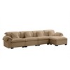 NicBex L-Shaped Sectional Sofa Large and Deep 3-Seat Sofa Couch with Storage Seats and Storage Ottomans, Modern Velvet Sofa with Soft Backrest - 3 of 4