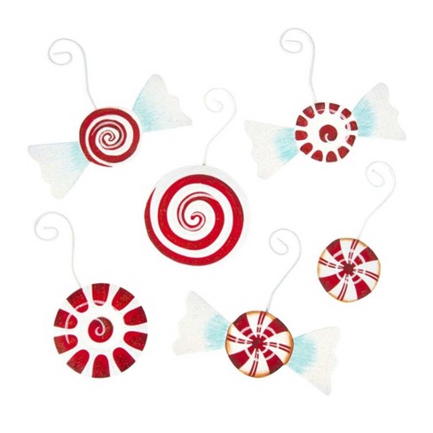 Round Top Collection Peppermint Candy Ornaments - : Target