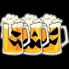 Women's Design By Humans Halloween Jack O Lantern Beer Drinking By RedBirdLS Racerback Tank Top - 2 of 3