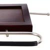 Proman Products VL16220 Freestanding Wardrobe Wooden Valet Stand Rack with Tie Hook, Hanger, Tray, Dark Mahogany - 4 of 4