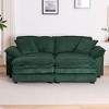 PAGED Corduroy Sofa Comfy Deep Seat Couch with 2 Back Pillows, 2 Toss Pillows and 2 Ottoman for Living Room, Home Office - 2 of 4