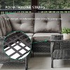 Belord 5PCS Outdoor Sectional Patio Furniture Set with Swivel Chairs, All Weather Wicker L Shape Outdoor Sectional Sofa Outdoor Conversation Set - 4 of 4