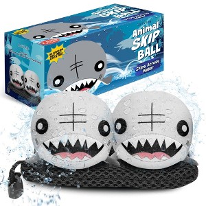 Activ Life 2 Pack Water Skip Ball – Water Bouncing Ball, Create Memories with Friends & Family at The Beach - Sharks - 1 of 3