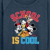 Women's - Disney - School Is Cool Lightweight French Terry Wide Neck Long Sleeve Shirt - 2 of 4