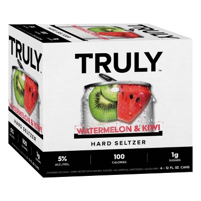 Truly Watermelon & Kiwi Hard Seltzer - 6pk/12 fl oz Slim Cans
