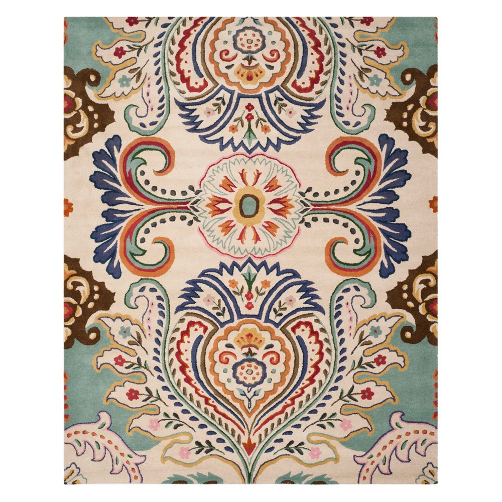 Medallion Area Rug Ivory