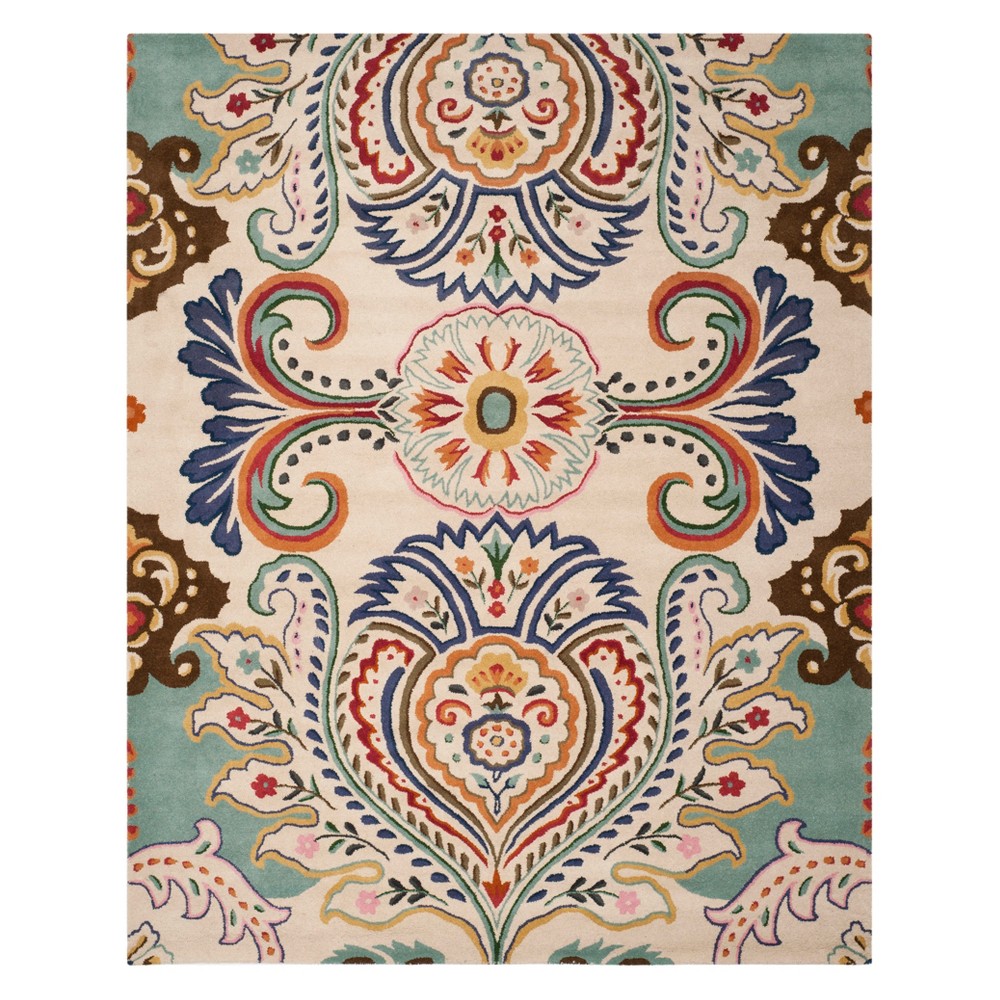 10'x14' Medallion Area Rug Ivory - Safavieh