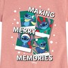 Girls' - Lilo and Stitch - Making Merry Memories Christmas Fitted Short Sleeve Graphic T-Shirt - 2 of 4