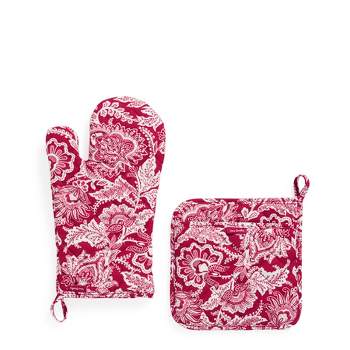 Big Red House Oven Mitts - Kitchen Mitts With Heat Resistant Silicone Up To  480f For Hot Cooking & Baking (set Of 2) - Blue Denim : Target