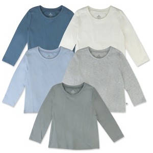 Honest Baby 5-Pack Organic Cotton Long Sleeve T-Shirts - 1 of 4