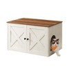 Feandrea Hidden Cat Litter Box Enclosure Litter Box Furniture with Removable Divider Indoor - 2 of 4