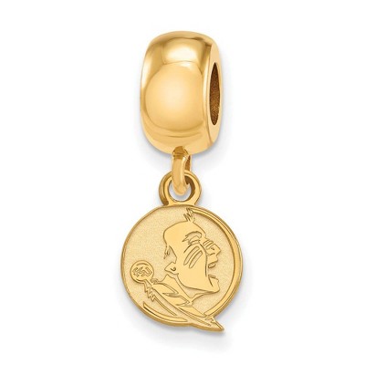 Black Bow Jewelry 14k Yellow Gold Plated Sterling Silver Florida State Seminoles NCAA Bead Charm
