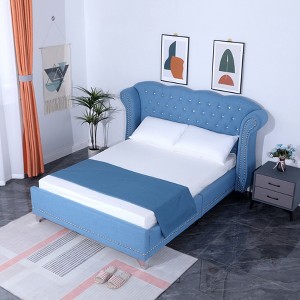 Lugang Upholstered Wingback Bed - 1 of 1