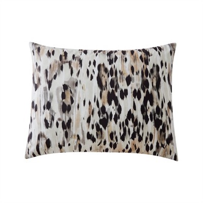 Abstract Leopard Cotton Brown Queen Duvet Cover Set