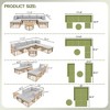 Sapphtopaz 7-Piece Hollow Woven Wicker Outdoor Patio Sofa Set, Modular Sectional Sofa with Round Coffee Table, Outdoor Sofa with Cushions & Pillows - 3 of 4