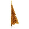 vidaXL Artificial Half Christmas Tree with Stand Gold 5 ft PET - 3 of 4