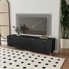 Extendable Entertainment Center, 70"-90" Adjustable TV Stand, Modern Media Console with Storage, Adjustable Shelves, Metal Legs-Maison Boucle - 3 of 4