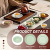 Unique Bargains Ceramic Decorative Lotus Pattern Mini Candy Serving Platter 4.25" - 3 of 4