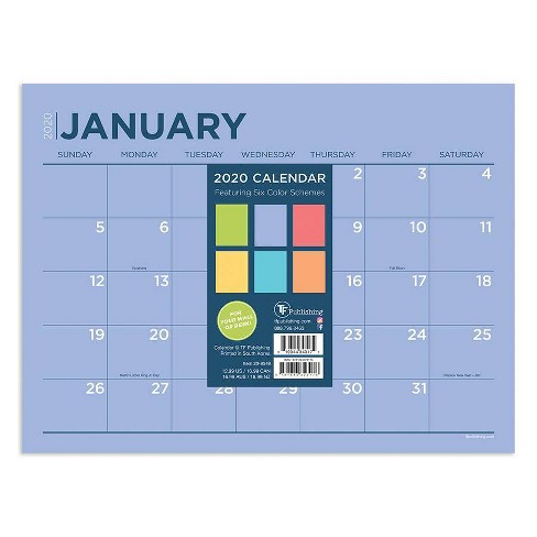 2020 Mini Desktop Calendar Full Color Target