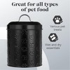 Amici Pet Puppy Paws Black Metal Canister - 140 oz Large, Embossed Pet Food Canister, Pet Storage Containers, Airtight Lid, Dog Treat Jar - 4 of 4