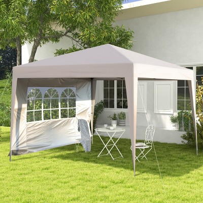 Carla 10x10ft Pop Up Gazebo Canopy, Removable Sidewall with Zipper, 2pcs Sidewall with Windows, Outdoor Furniture - Maison Boucle