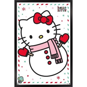 Trends International Hello Kitty: 17 Holiday - Build A Snowman Framed Wall Poster Prints - 1 of 4