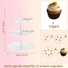 Unique Bargains 3 Tier Dessert Cupcake Stand Round Tiered Serving Tray for Donuts Fruits White - 2 of 4