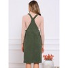INSPIRE CHIC Women's Adjustable Straps Sleeveless Square Neck Casual Midi Dresses with Pockets - 3 of 4