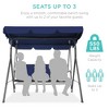 Best Choice Products 2-Seater Outdoor Adjustable Canopy Swing Glider Patio Bench w/ Textilene, Steel Frame - 4 of 4