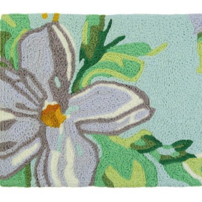 Jellybean 20"x30" Doormat – Summer Blooms Magnolia Floral Accent Mat for Entryways, Patios & Garden Spaces