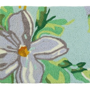 Jellybean 20"x30" Doormat – Summer Blooms Magnolia Floral Accent Mat for Entryways, Patios & Garden Spaces - 1 of 2