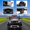 12V Kids Ride-On Police Car with Remote Control, LED Flashing Light, Megaphone, Spring Suspension, Handle, Music (Black) - 4 of 4