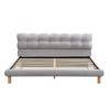 NicBex Full/Queen/King Upholstered Bed Frame with Cookie-Shaped Headboard,Platform Bed Frame with Wood Slats Support,Noise-Free,Easy Assembly,Gray - 4 of 4