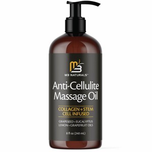 M3 Naturals Massage Oil, Anti-Cellulite, Arnica Sore Muscles, Lavender, Ylang Ylang & Ginger, Cellulite Remover & Skin Tightening Body Oil, 8oz - 1 of 4