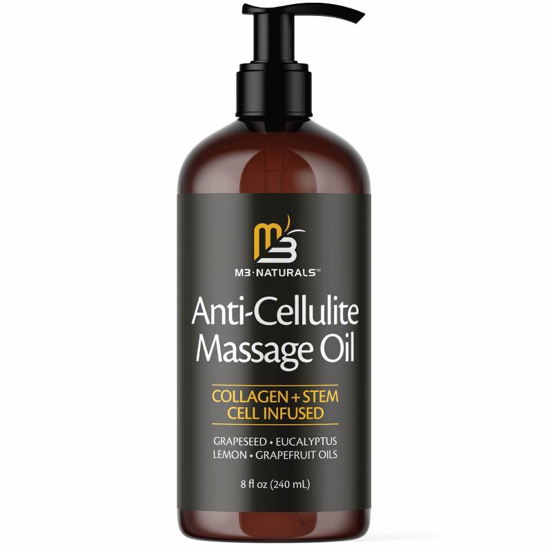 Anti-Cellulite Massage Oil, Cellulite Remover and Skin Tightening Body Oil, M3 Naturals, Grapefruit & Lemon, 8 fl oz, 1 of 11