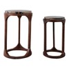 Elegant End Tables, Side Tables, or Small Night Stands for Home Decor - Wood Bedside Tables with Open-Frame Bases - Set of 2 - 2 of 4