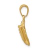 Black Bow Jewelry 14k Yellow Gold Polished Textured Conch Shell Pendant - 2 of 4