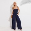 Women's Elegant Navy Smocked Jumpsuit for Summer - Cupshe - 2 of 4