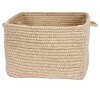 Colonial Mills Chunky Natural Wool Square Basket - Light Beige 14"x14"x10"  100% All-Natural Wool Square - 2 of 3