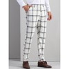 INSPIRE CHIC Men's Flat Front Formal Plaid Checked Patterned Chino Pants - 2 of 4