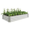 Dolonm Raised Garden Bed Kit - Metal Raised Bed Garden  for Flower Planters, Vegetables Herb Green - 2 of 4