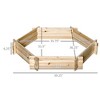 Maggift Wooden Raised Garden Bed, Hexagon Screwless Planters for Outdoor Plants, Vegetables, Natural, 25.25"*7.75"*5" - 3 of 4