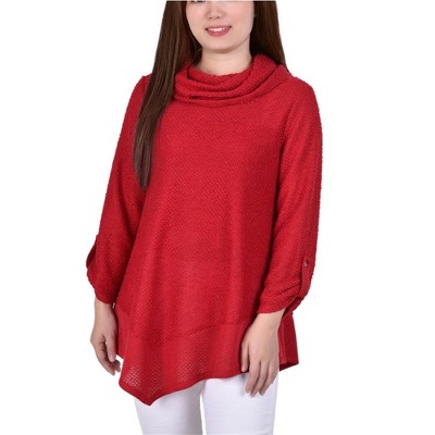 NY Collection Womens drapey Pullover Sweater
