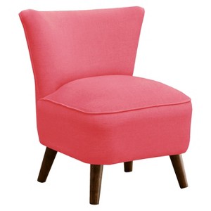 Skyline Custom Upholstered Mid Century Modern Armless Chair - Skyline Furniture , Linen Pink