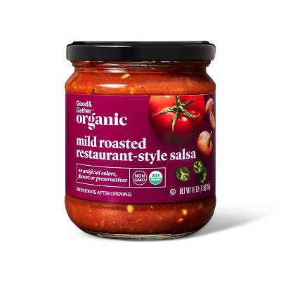 Organic Mild Roasted Restaurant Style Salsa 16oz - Good &#38; Gather&#8482;